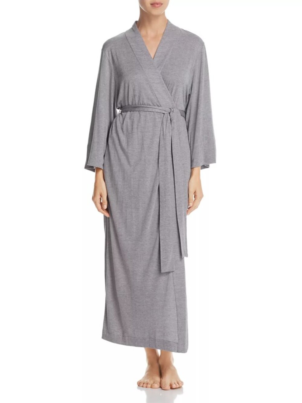 NATORI Shangri-La Long Robe Heather Grey Size XS BRAND NEW WITH TAGS
